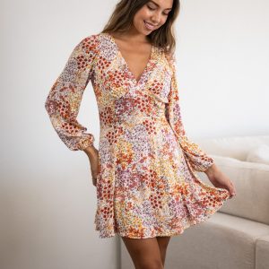 Tencel Gabrielle Long Sleeve Mini Dress